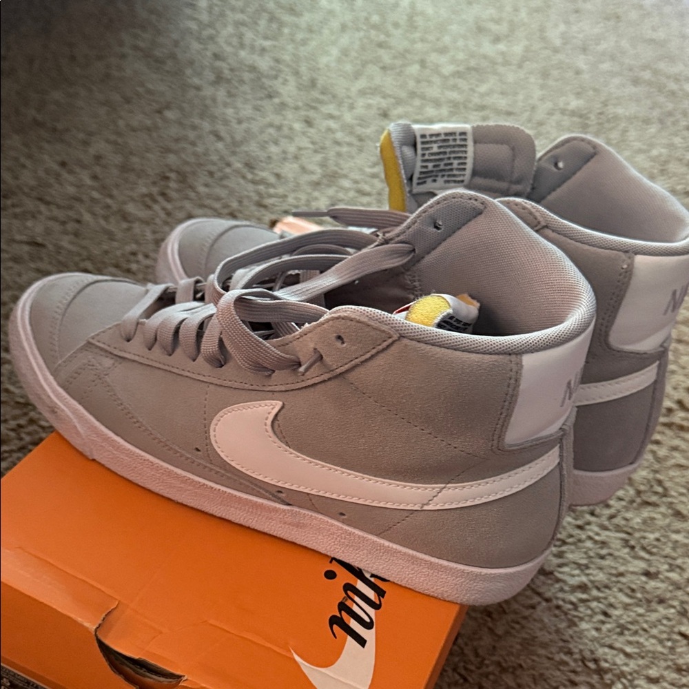 Nike Gray and White Women's Sneakers